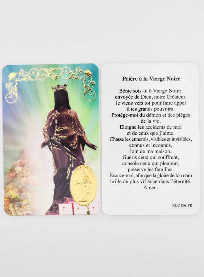 Carte de Prière Médaille Vierge Noire (pic 3)