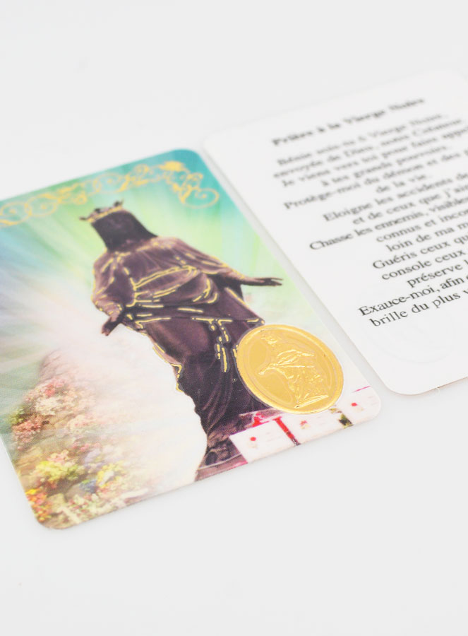 Carte de Prière Médaille Vierge Noire (pic 4)