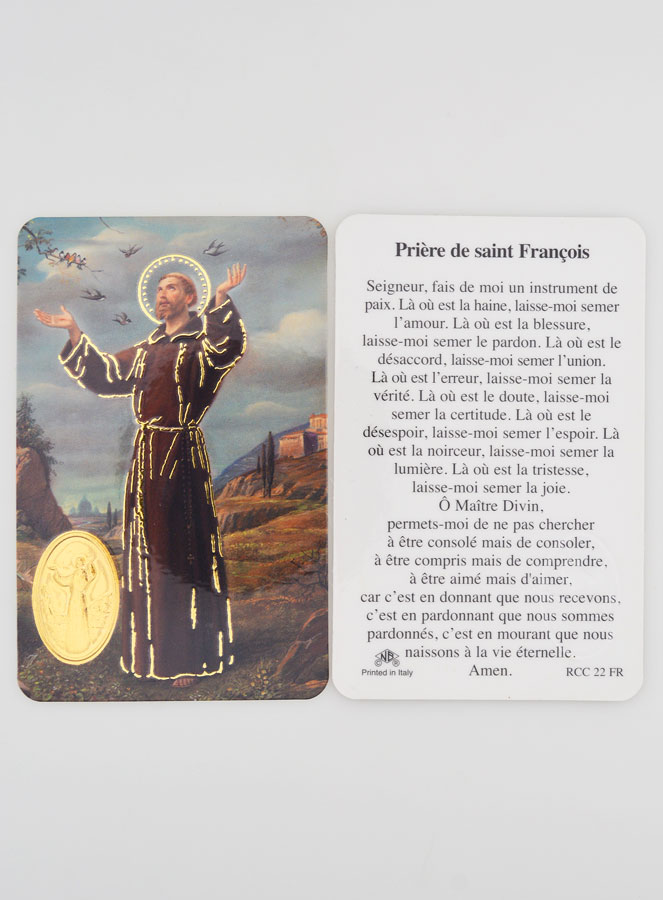 Carte de Prière Médaille Saint François (pic 3)