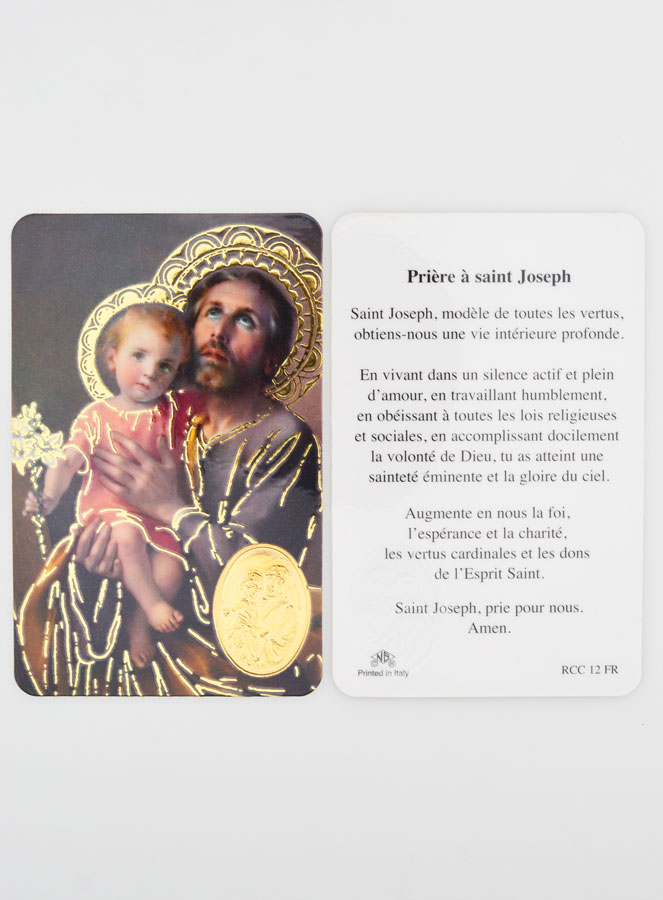 Carte de Prière Médaille Saint Joseph (pic 3)