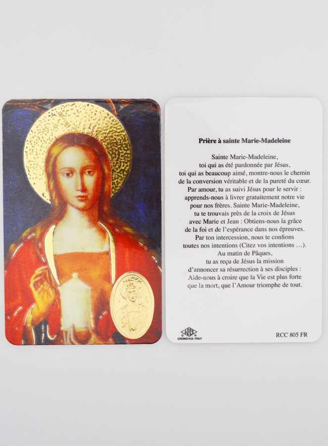 Carte de Prière Médaille Sainte Marie-Madeleine (pic 3)