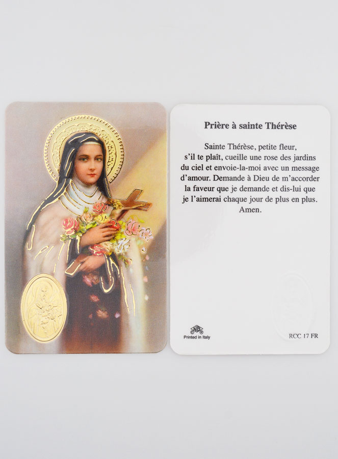 Carte de Prière Médaille Sainte Thérèse (pic 3)