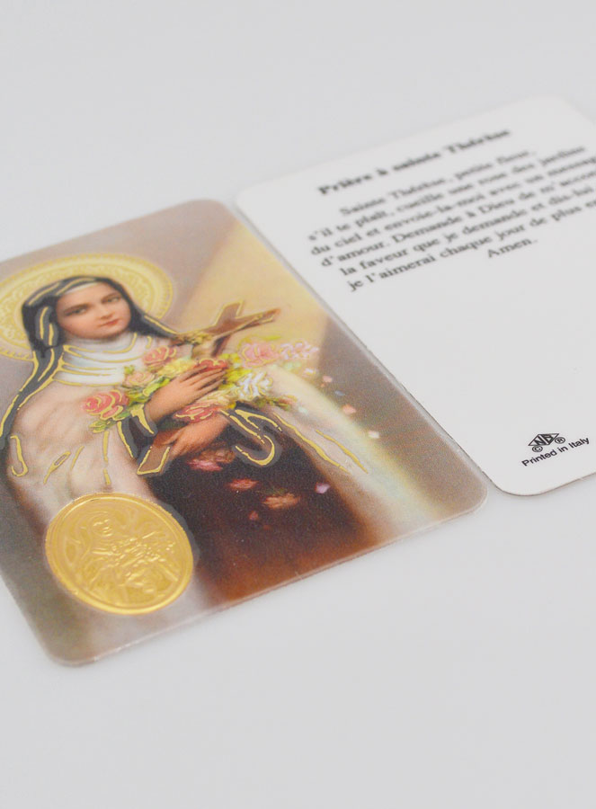 Carte de Prière Médaille Sainte Thérèse (pic 4)