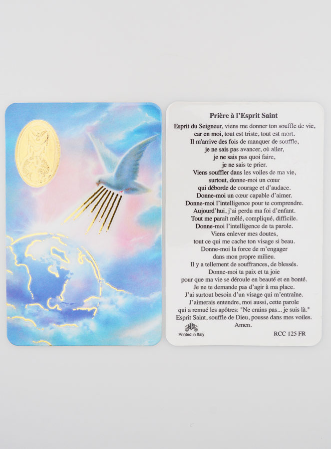 Carte de Prière Médaille Esprit Saint (pic 3)