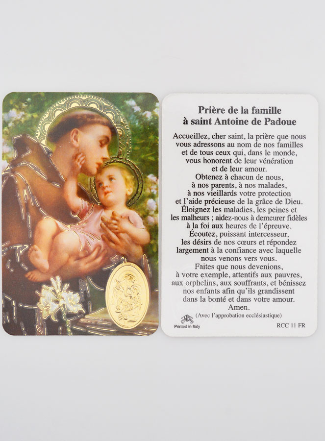 Carte de Prière Médaille Saint Antoine (pic 3)