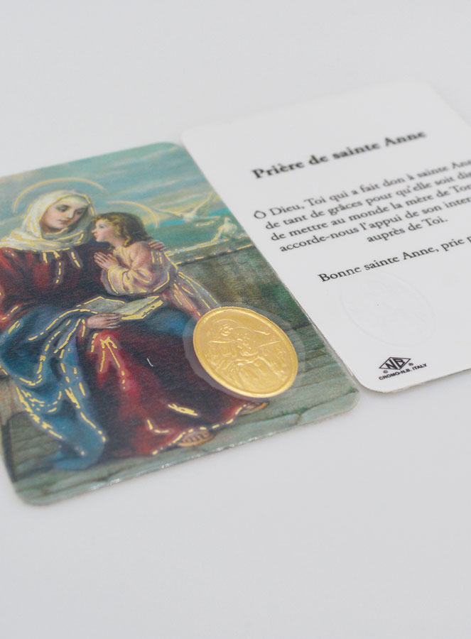 Carte de Prière Médaille Sainte Anne (pic 4)