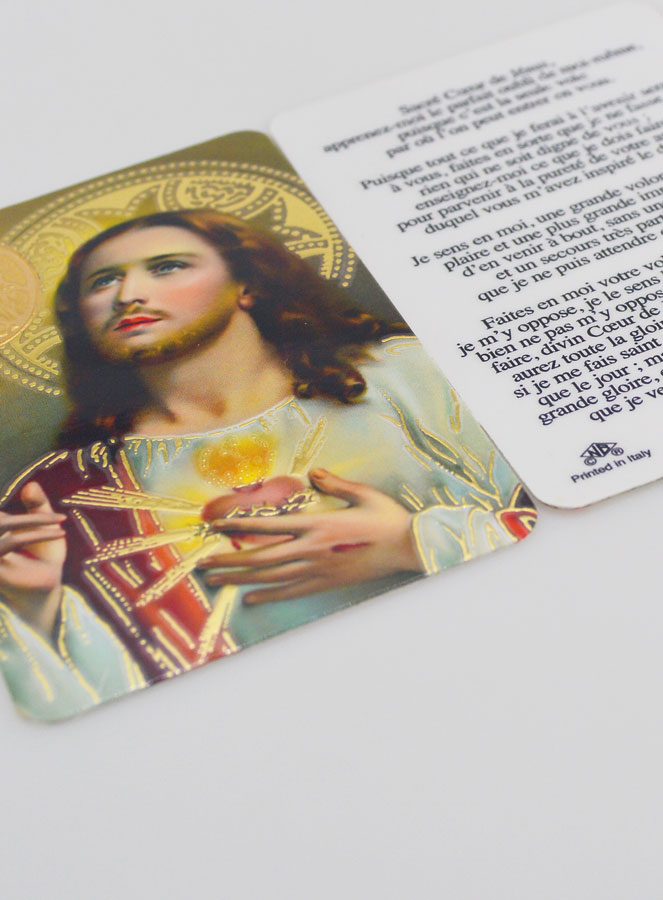 Carte de Prière Médaille Sacré Coeur de Jésus (pic 4)