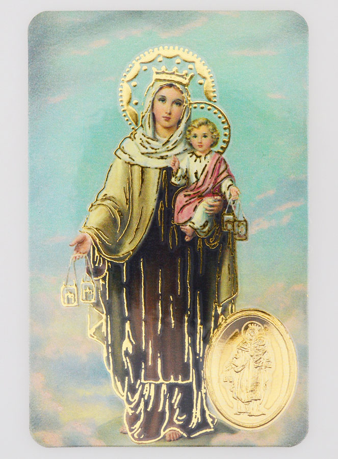 Carte de Prière Médaille Notre Dame du Mont Carmel (pic 1)