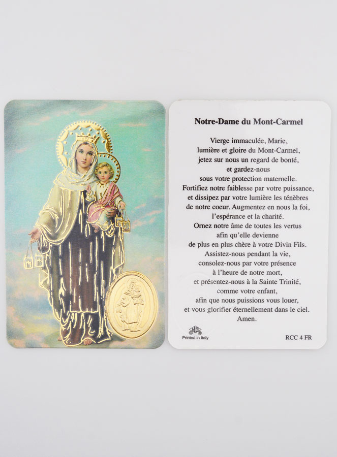 Carte de Prière Médaille Notre Dame du Mont Carmel (pic 3)