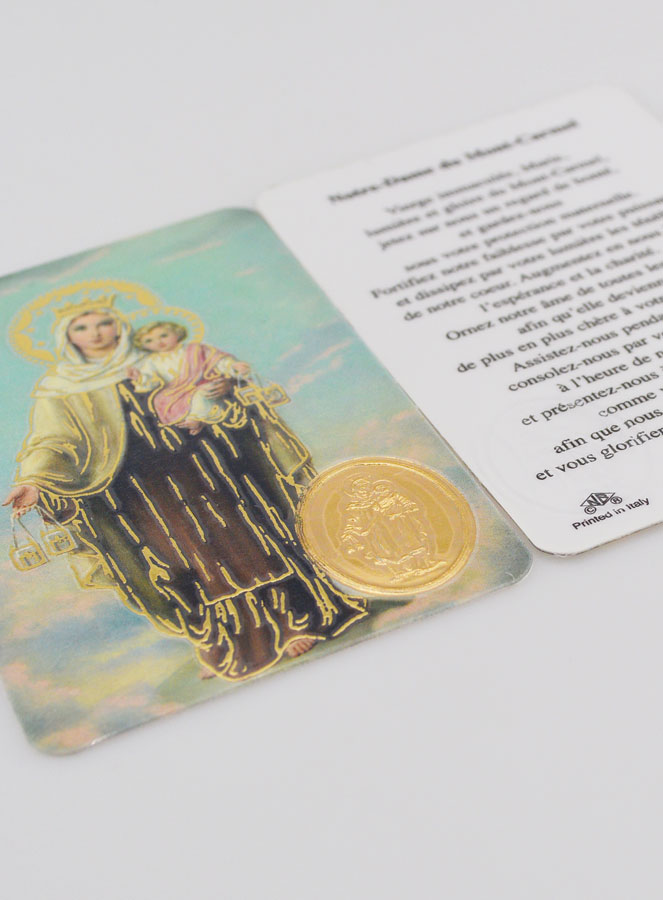 Carte de Prière Médaille Notre Dame du Mont Carmel (pic 4)