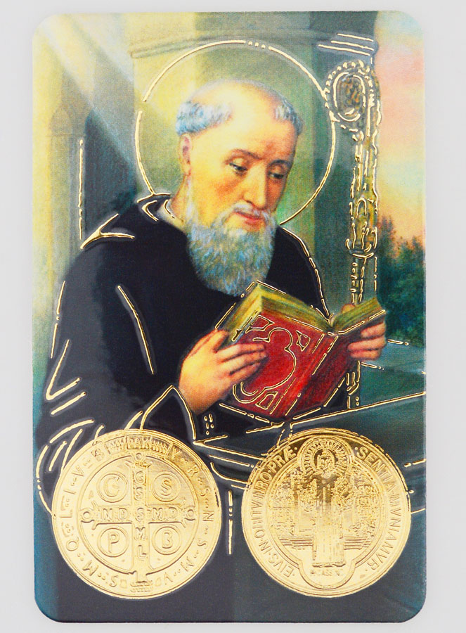 Carte de Prière Médaille Saint Benoît (pic 1)