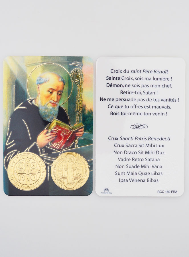 Carte de Prière Médaille Saint Benoît (pic 3)