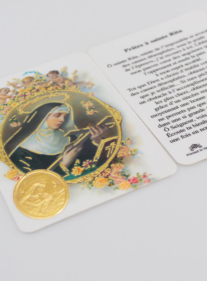 Carte de Prière Médaille Sainte Rita (pic 4)