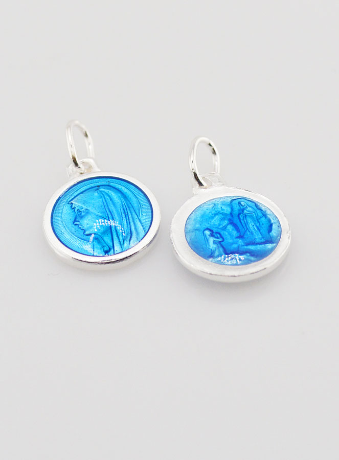 Médaille Profil Vierge Marie - Argent - 12mm (pic 2)