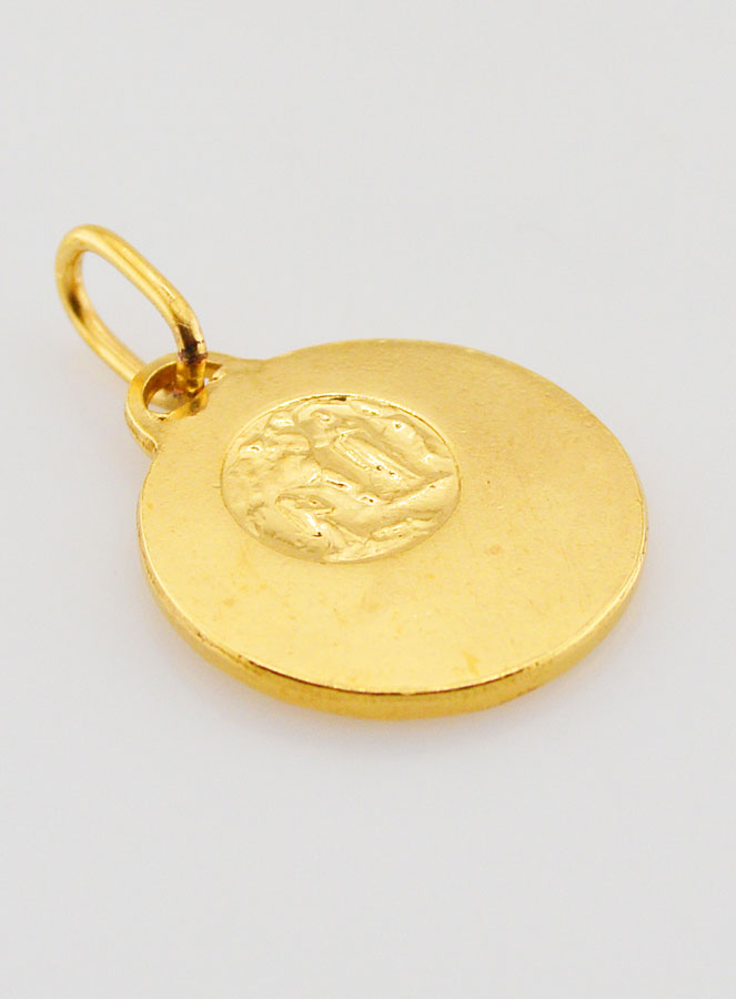 Médaille Profil Sainte Vierge Marie Dorée - 20mm (pic 4)