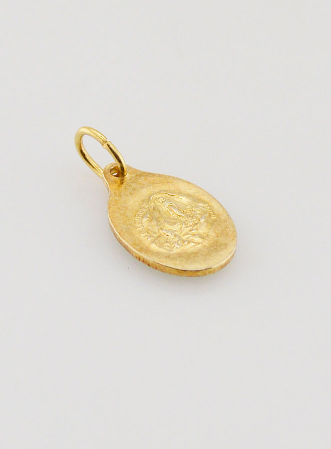 Médaille Vierge Marie en Prière 12mm - Couleur Bleue (pic 4)