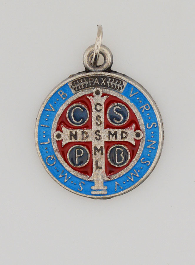 Médaille de Saint Benoit Métal Coloré - 2.1 cm (pic 3)