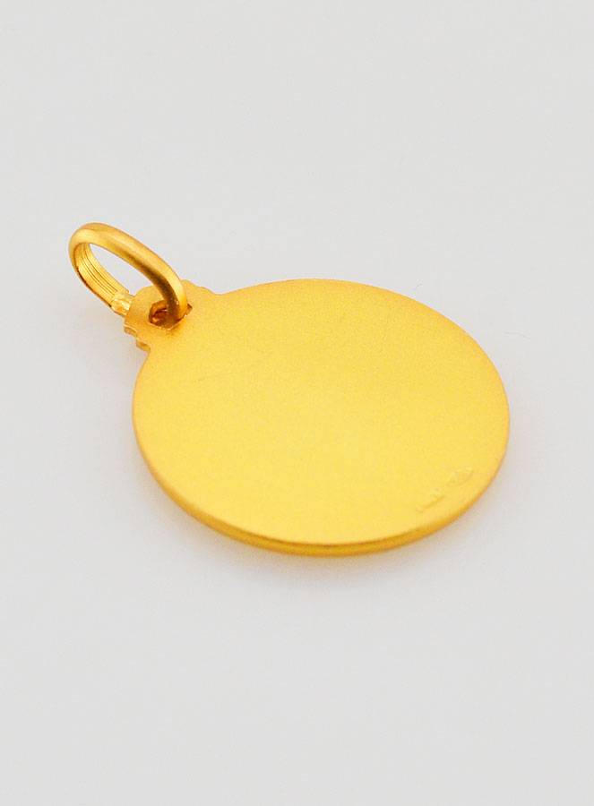 Médaille Sainte Rita en Plaqué Or - 18mm (pic 4)