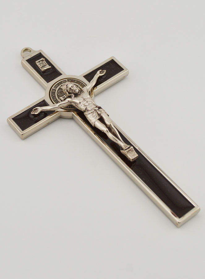 Crucifix Croix de Saint Benoit - Métal Marron (pic 3)