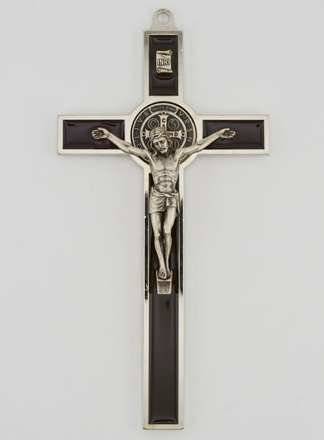 Crucifix Croix de Saint Benoit 20cm - Métal Marron (pic 1)
