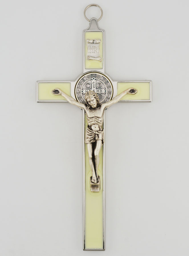 Croix de Saint Benoit 20cm - Métal Fluo (pic 1)