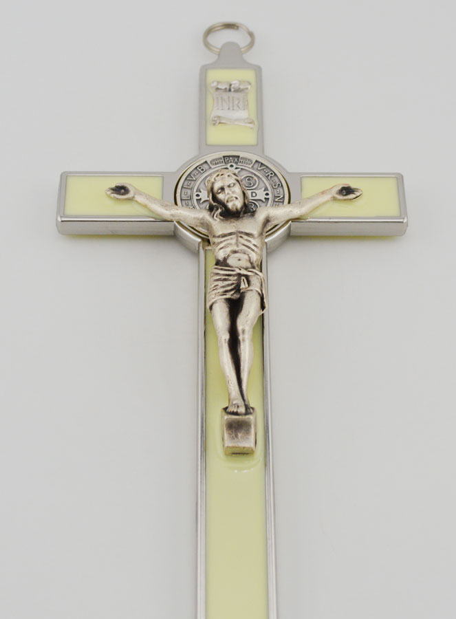 Croix de Saint Benoit 20cm - Métal Fluo (pic 2)