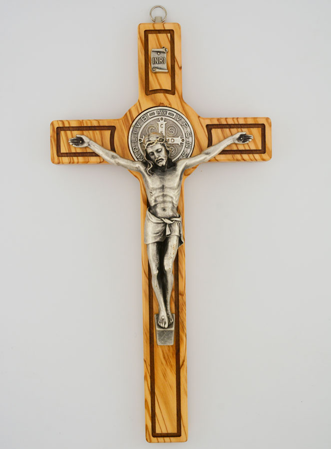 Croix de Saint Benoit en Bois - 30cm (pic 1)