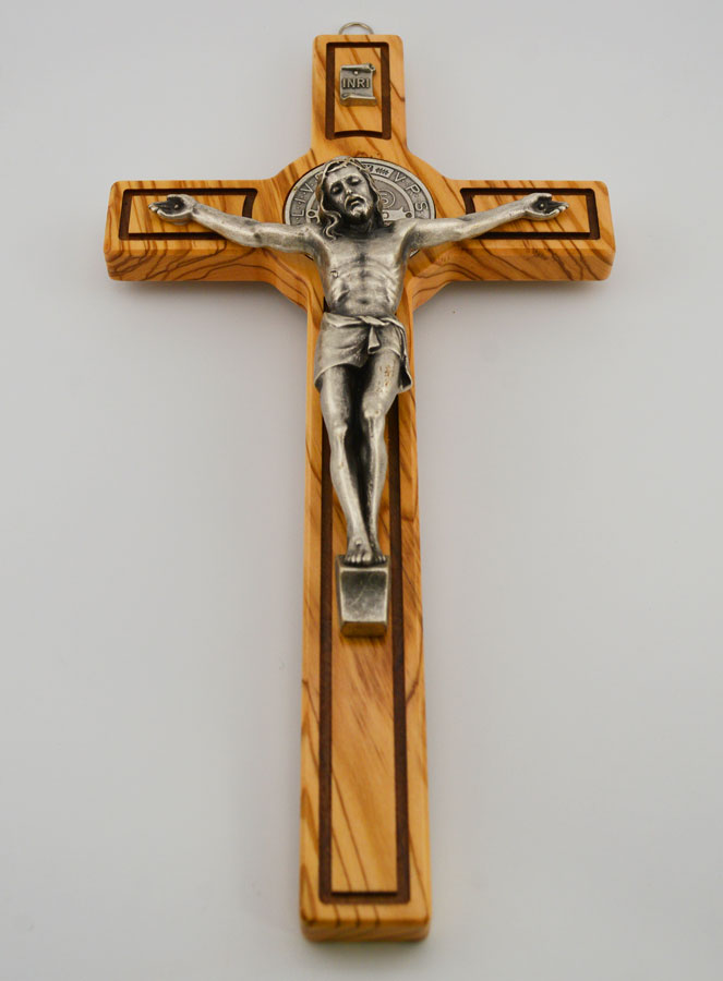 Croix de Saint Benoit en Bois - 30cm (pic 2)