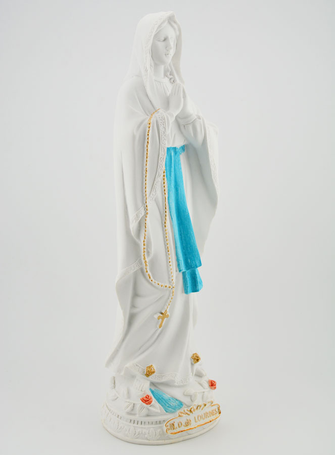 Statue Vierge Marie de Lourdes et son Chapelet - 30cm (pic 3)