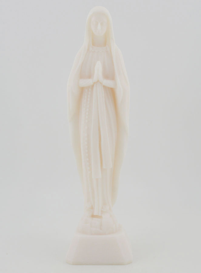 Statue Vierge Marie de Lourdes en Albâtre - 16cm (pic 1)