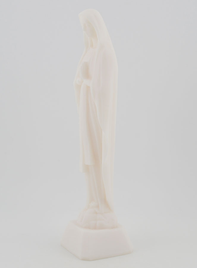 Statue Vierge Marie de Lourdes en Albâtre - 16cm (pic 2)