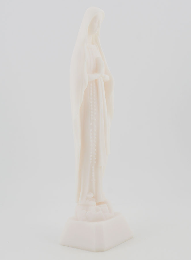 Statue Vierge Marie de Lourdes en Albâtre - 16cm (pic 3)