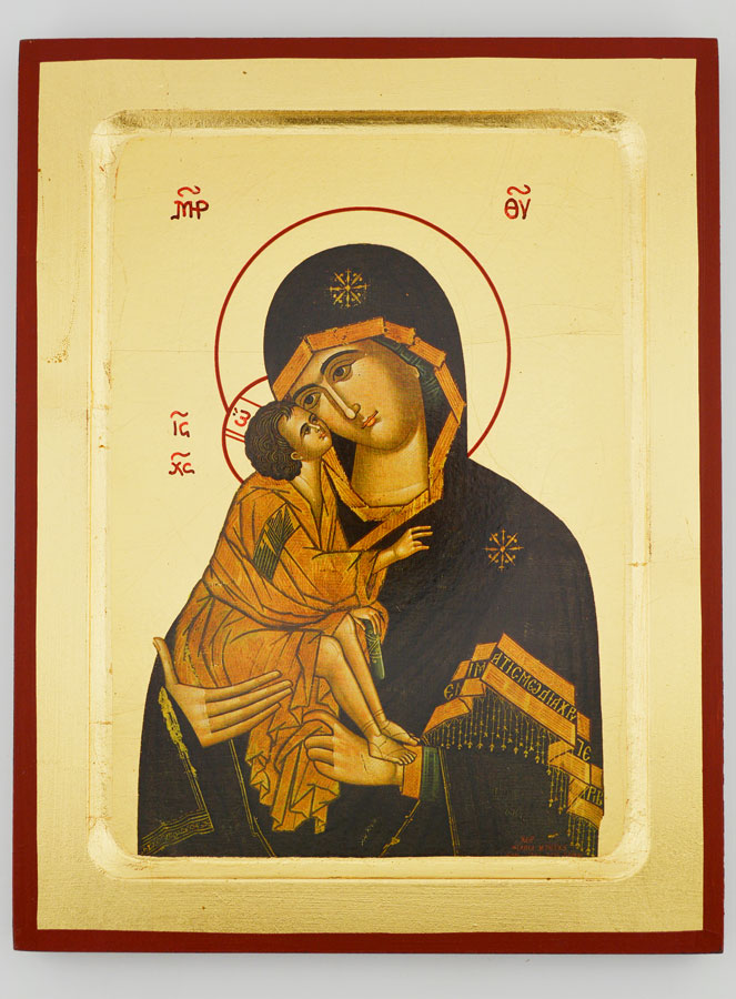 Icône Vierge de Vladimir - Feuille d'Or - 23 cm (pic 1)