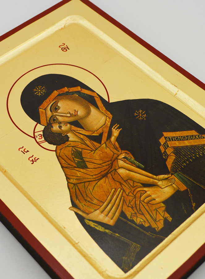 Icône Vierge de Vladimir - Feuille d'Or - 23 cm (pic 3)