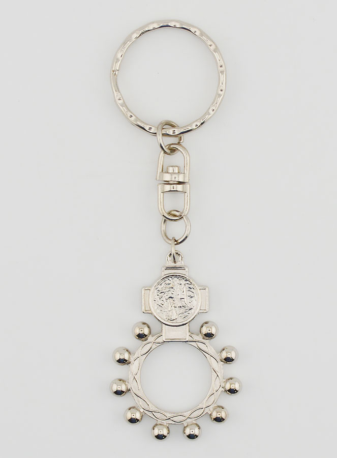 Porte-Clés Religieux Dizainier de Lourdes - 4cm (pic 1)
