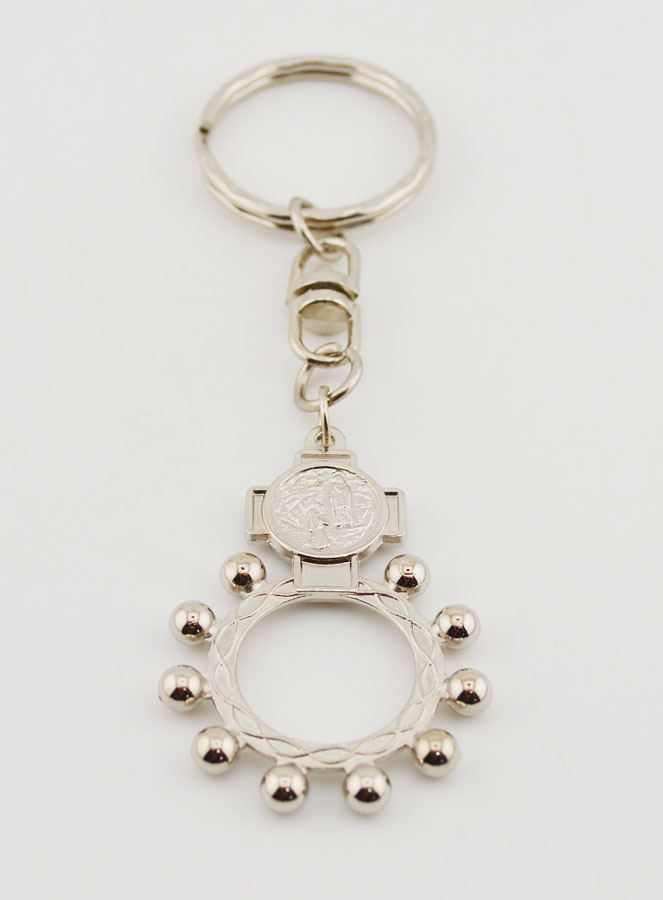 Porte-Clés Religieux Dizainier de Lourdes - 4cm (pic 2)