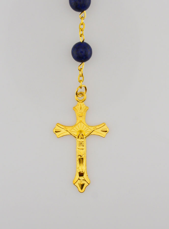 Chapelet Style Lapis Lazuli et Chaîne Or (pic 3)