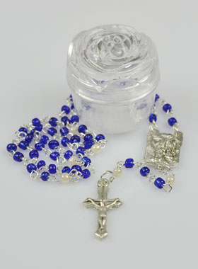 Chapelet pour Enfant en Perles Bleues (pic 1)