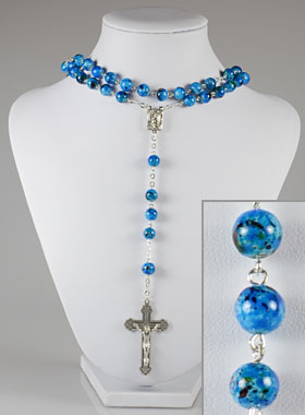 Collier Chapelet Fashion Nacre Bleue (pic 1)