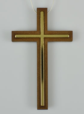 Croix d'Aube en Bois et Croix Dorée de Communion (pic 1)