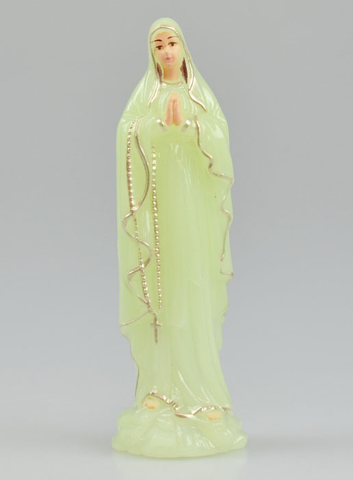 Statue Notre Dame de Lourdes Fluorescente  - 10 cm (pic 2)