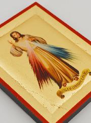 Icône Byzantine du Christ Miséricordieux Peinte à la Main - 13cm