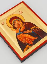 Icône Byzantine Vierge Marie Porte du Ciel Peinte à la Main - 13cm