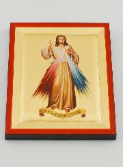 Icône Byzantine du Christ Miséricordieux Peinte à la Main - 8 cm