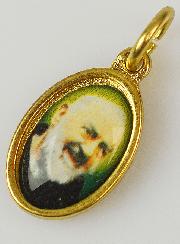 Médaille Saint Padre Pio Dorée - 15mm