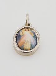 Médaille Christ Miséricordieux Divine Miséricorde Argentée - 15mm