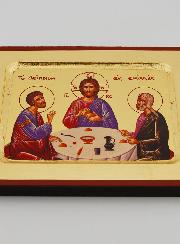 Icône Byzantine Christ au Repas d'Emmaüs - 17 cm