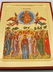 Icône Byzantine L'Ascension de Jésus-Christ - 22 cm