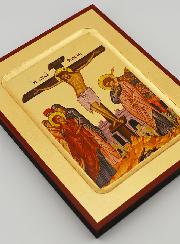 Icône Byzantine La Crucifixion - 17 cm