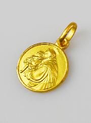Médaille Saint Antoine de Padoue en Plaqué Or - 12 mm